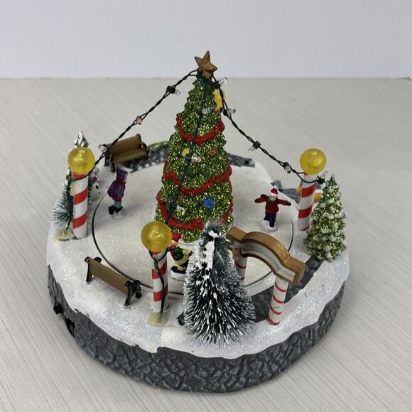 Kurt S. Adler 7-Inch Battery-Operated Musical LED Ice Rink with Tree Table Piece - Picture 4 of 7